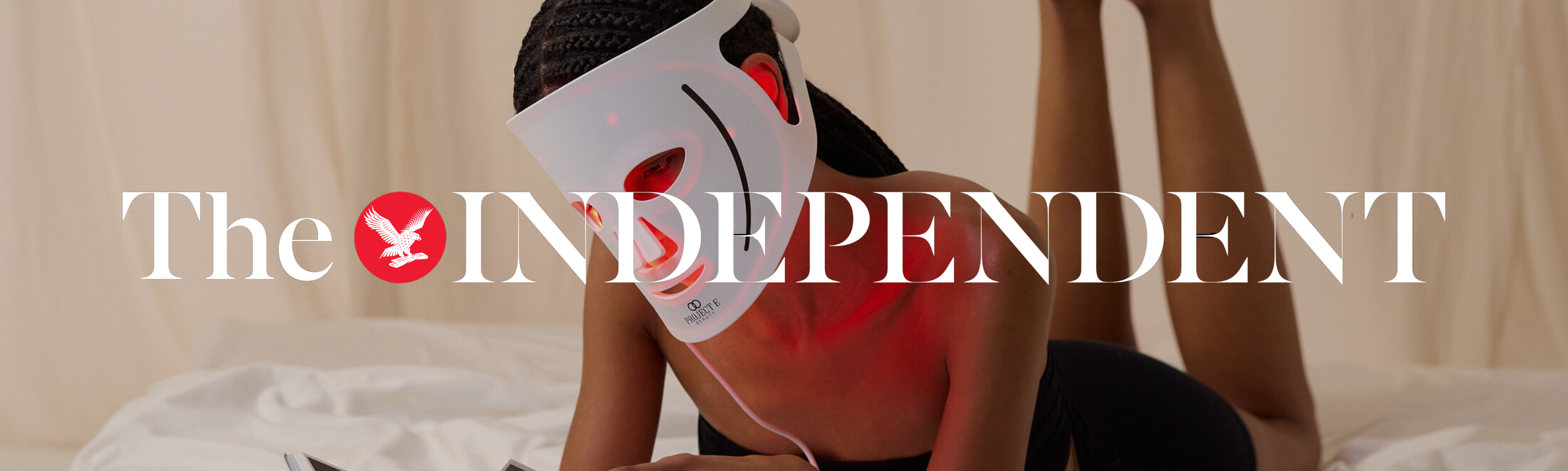 Project E Beauty LumaLux Face Highlighted by Independent UK for Skin Transformation